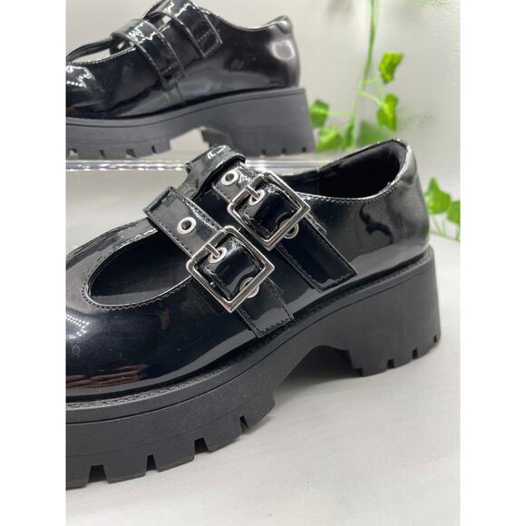 NEW Forever 21 Y2K Black Patton Leather MaryJane Babydoll Loafer 7 - Picture 6 of 6